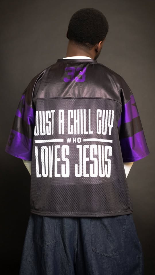 JUST A CHILL GUY JERSEY ROYAL PURPLE
