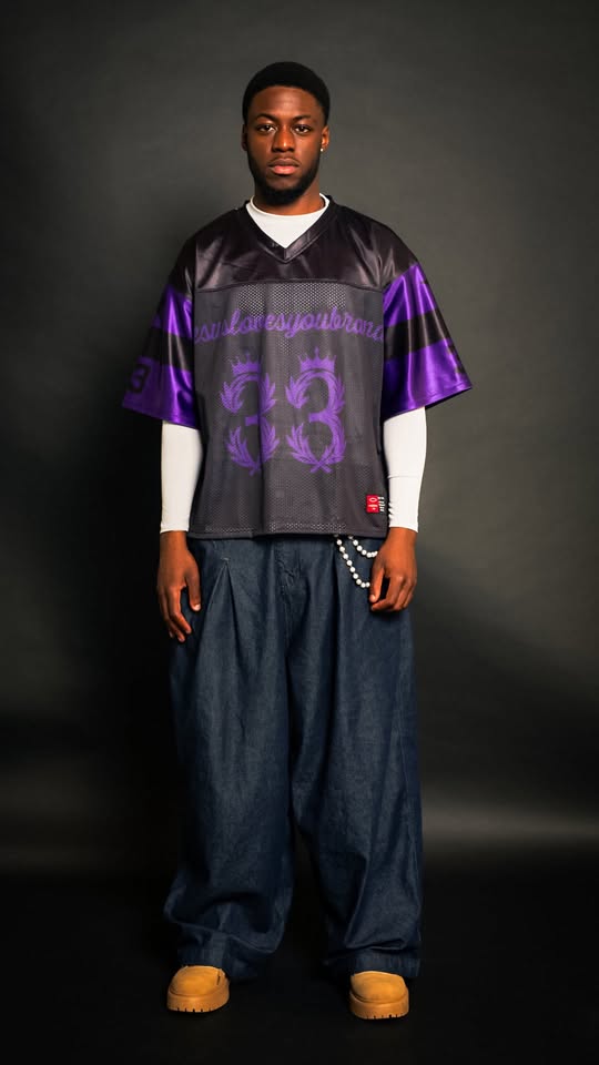 JUST A CHILL GUY JERSEY ROYAL PURPLE